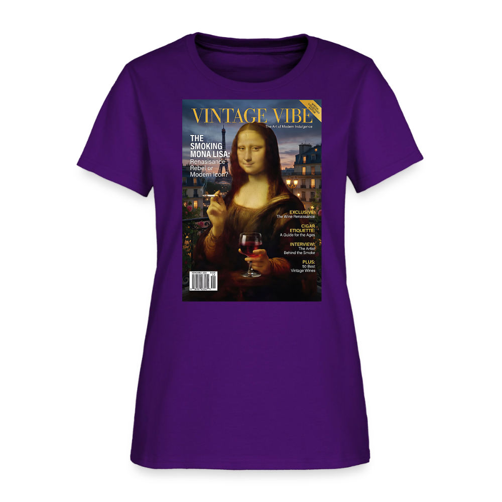 A Smoking Mona Lisa - purple