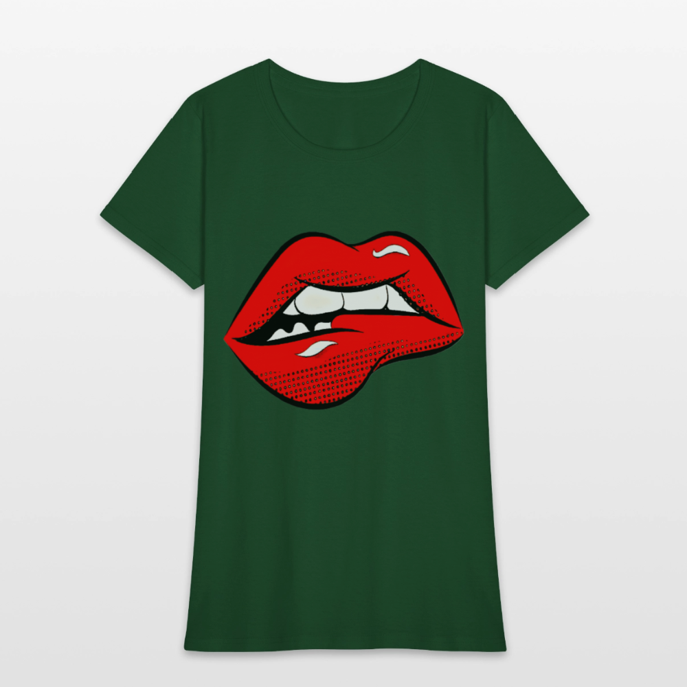 Lips - forest green
