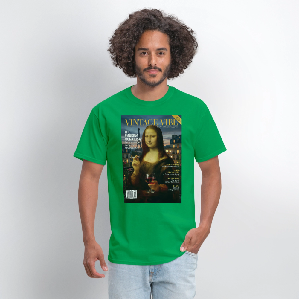 A Smoking Mona Lisa - bright green