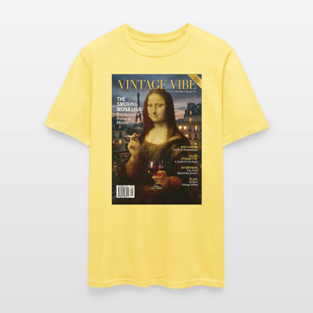 A Smoking Mona Lisa - cornsilk