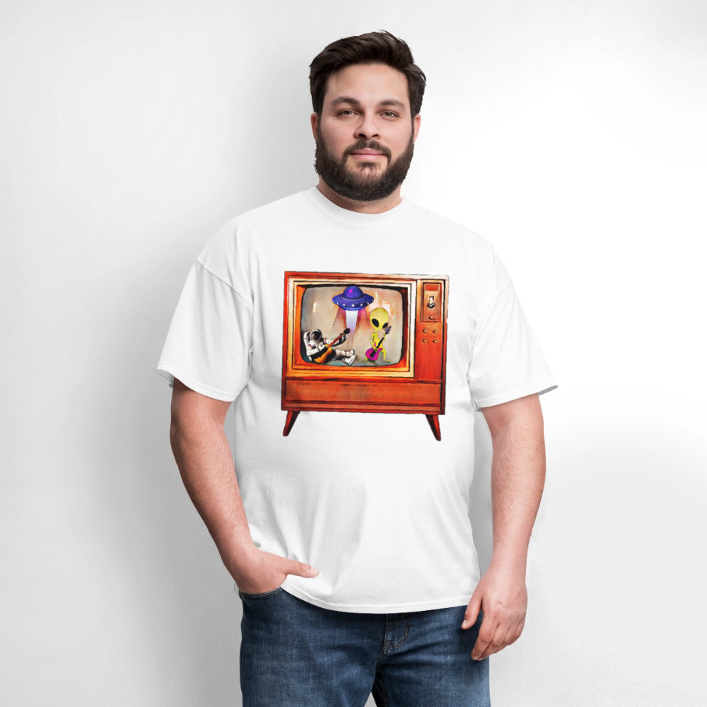 Rocking Astronaut and Alien - white