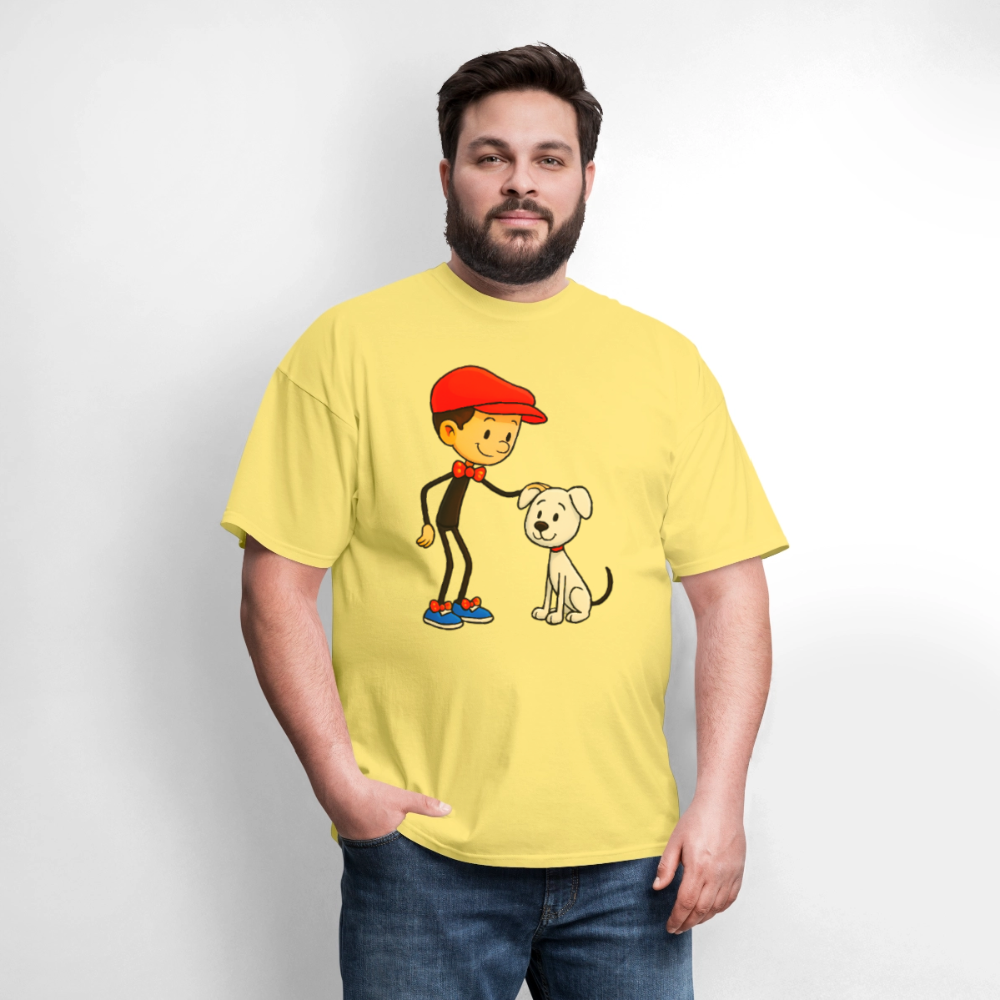 Dog And His Best Friend - cornsilk