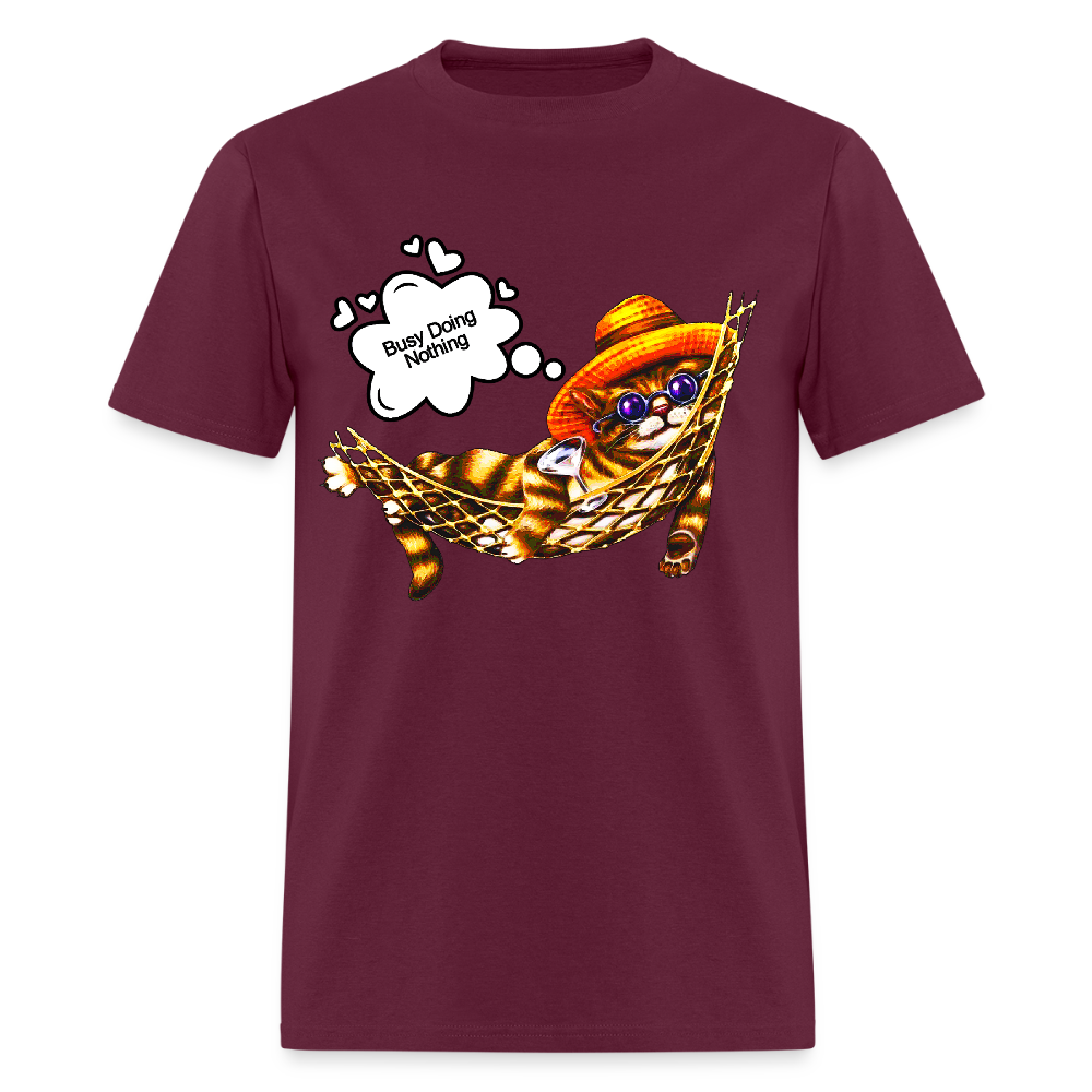 Busy Doing Nothing - burgundy