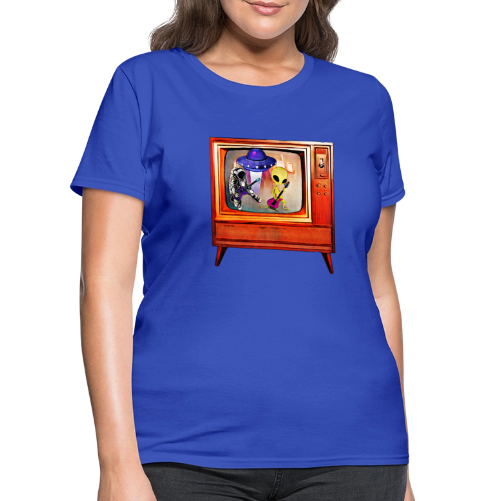 Rocking Astronaut and Alien #2 - royal blue