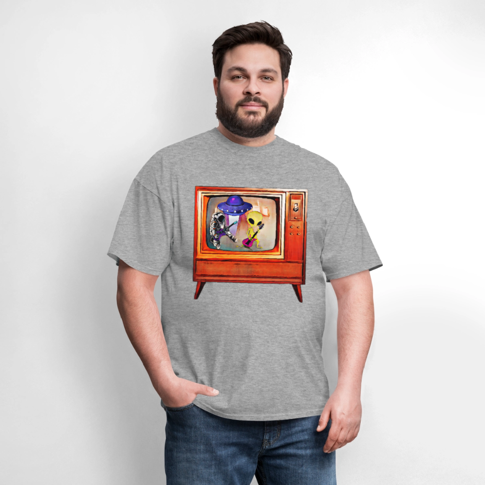 Rocking Astronaut and Alien #2 - heather gray