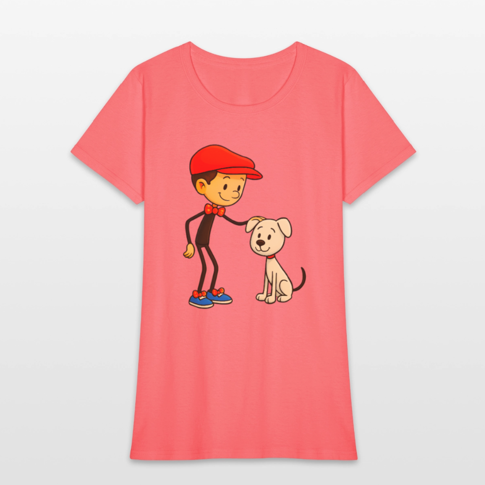 Dog And His Best Friend - coral