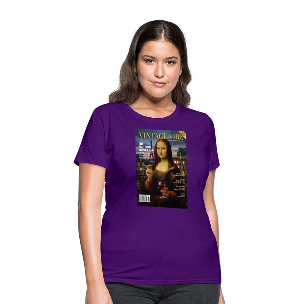 A Smoking Mona Lisa - purple