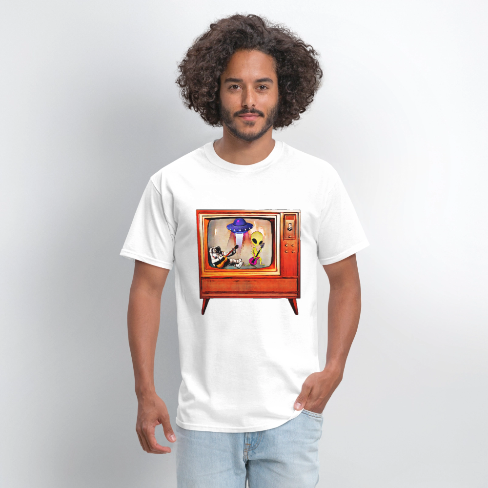 Rocking Astronaut and Alien - white