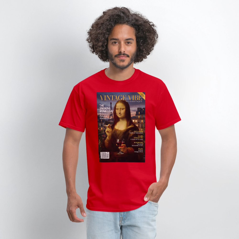 A Smoking Mona Lisa - red