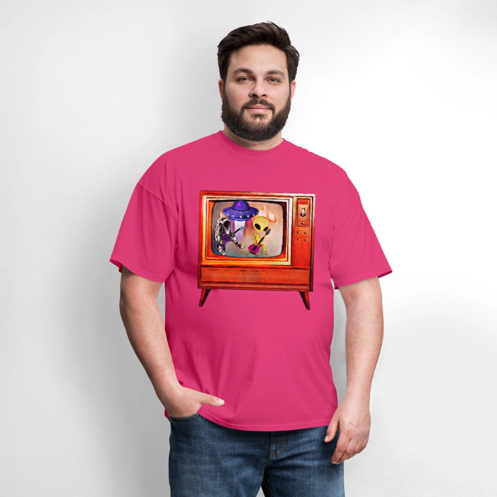 Rocking Astronaut and Alien #2 - fuchsia