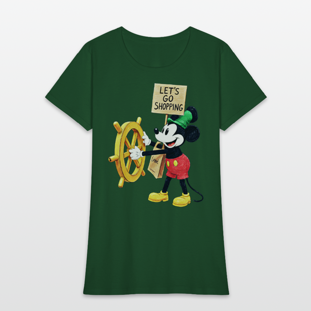 Let's Go Shopping - forest green