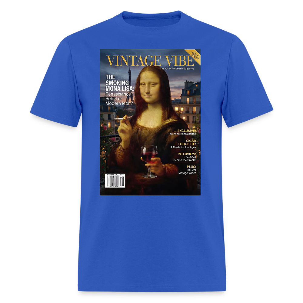 A Smoking Mona Lisa - royal blue