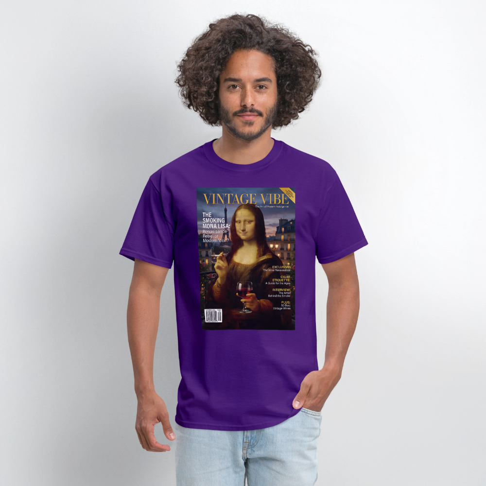 A Smoking Mona Lisa - purple