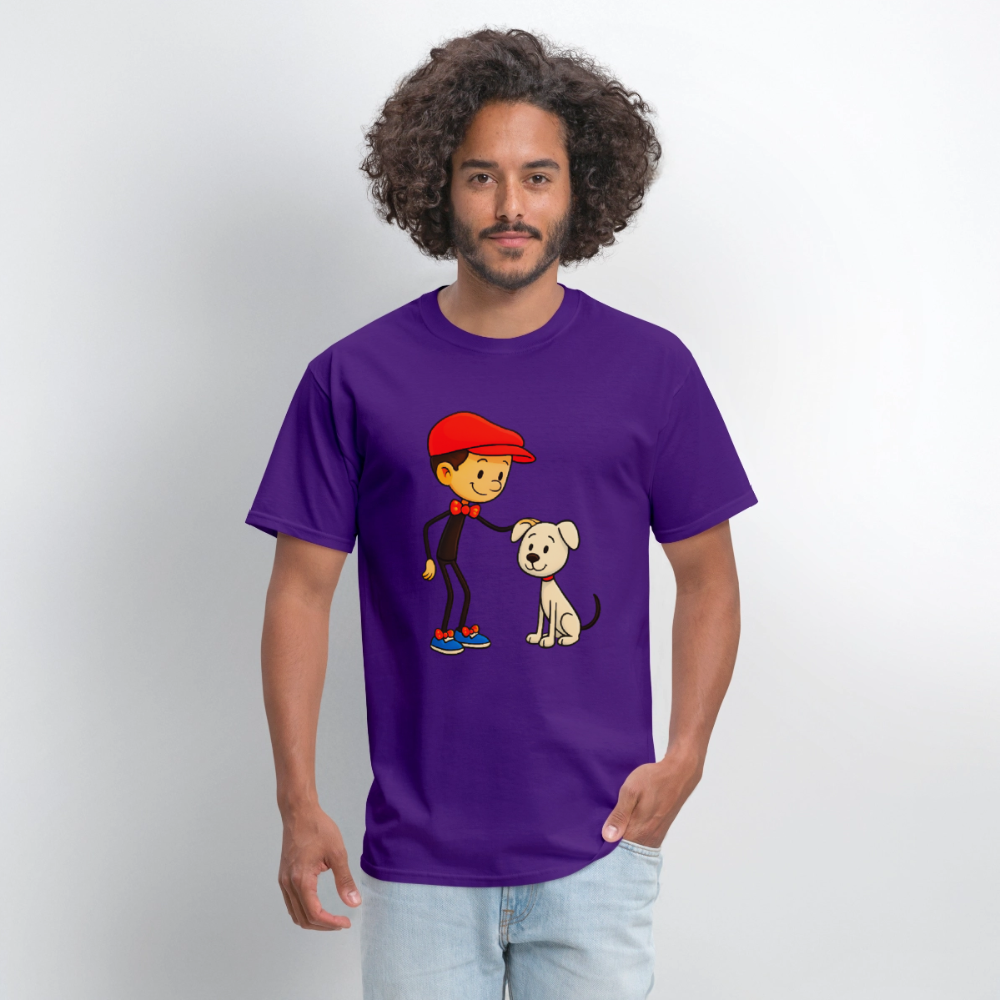 Dog And His Best Friend - purple