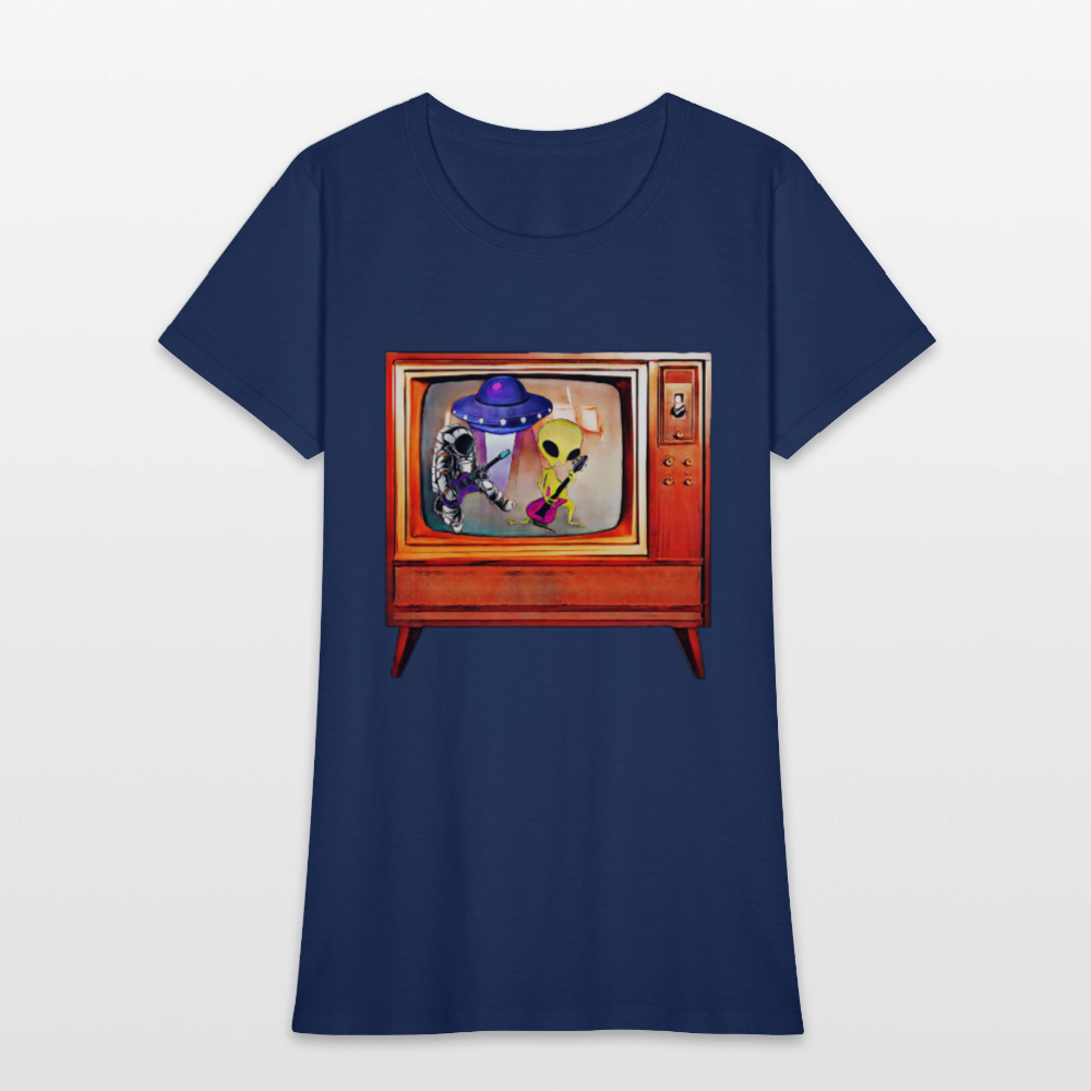 Rocking Astronaut and Alien #2 -  blue dusk