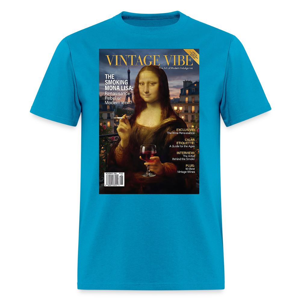 A Smoking Mona Lisa - turquoise