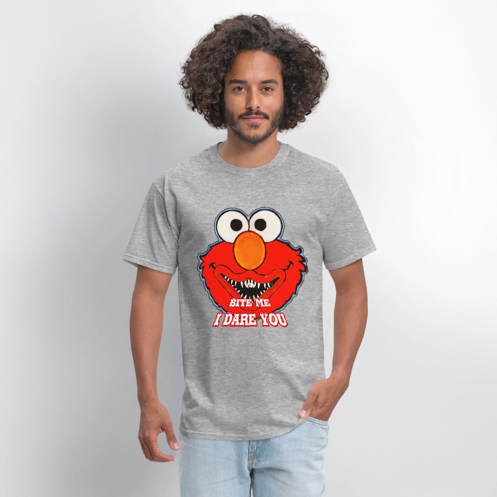 Bite Me Elmo - heather gray