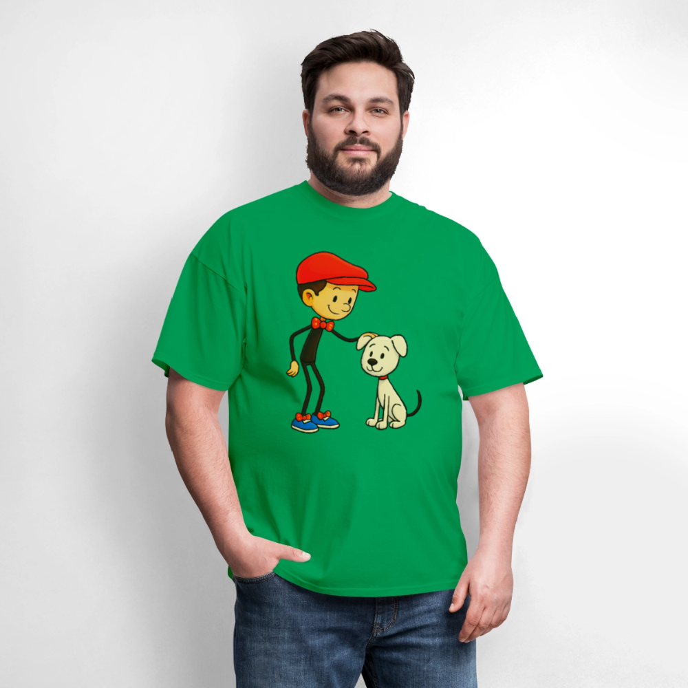 Dog And His Best Friend - bright green