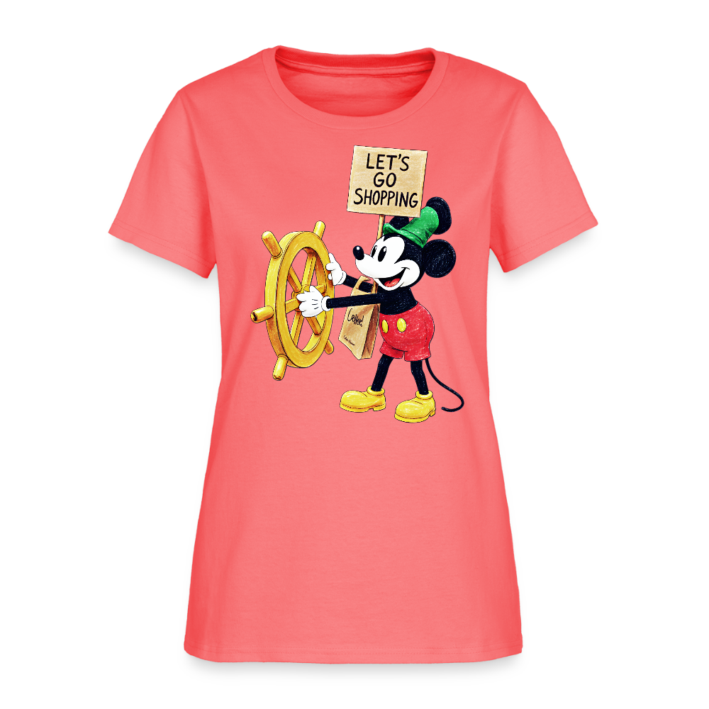 Let's Go Shopping - coral