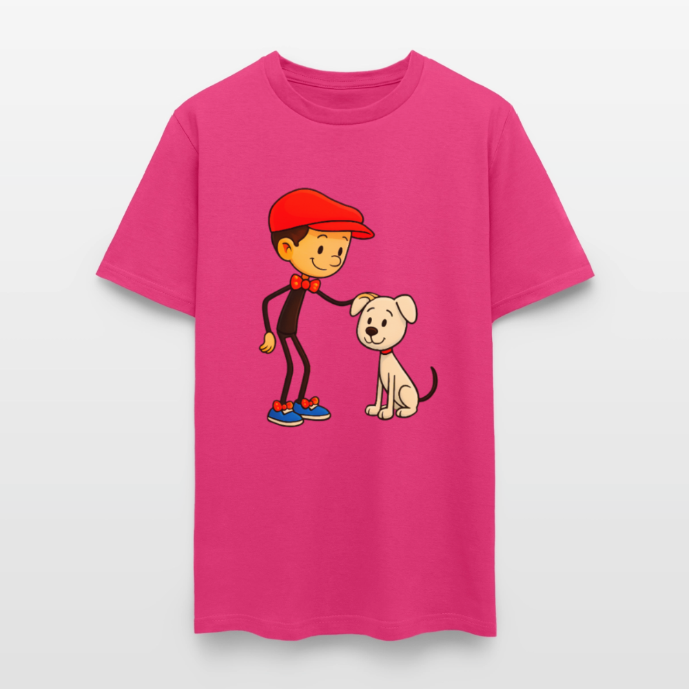 Dog And His Best Friend - fuchsia