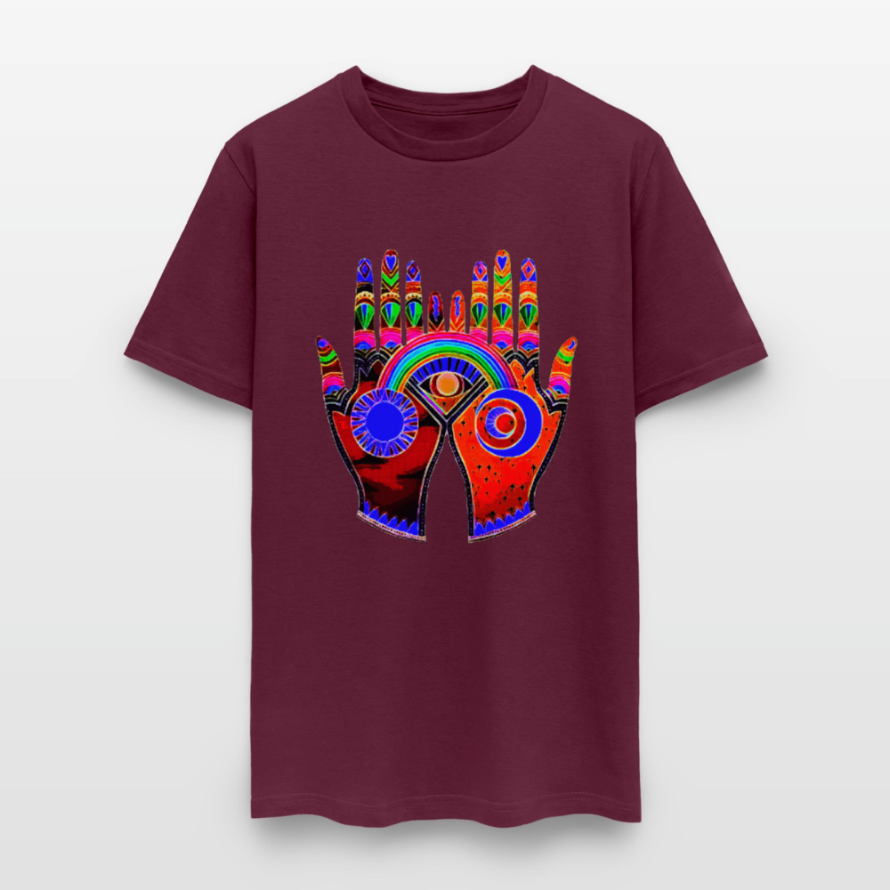 Open Hands - burgundy