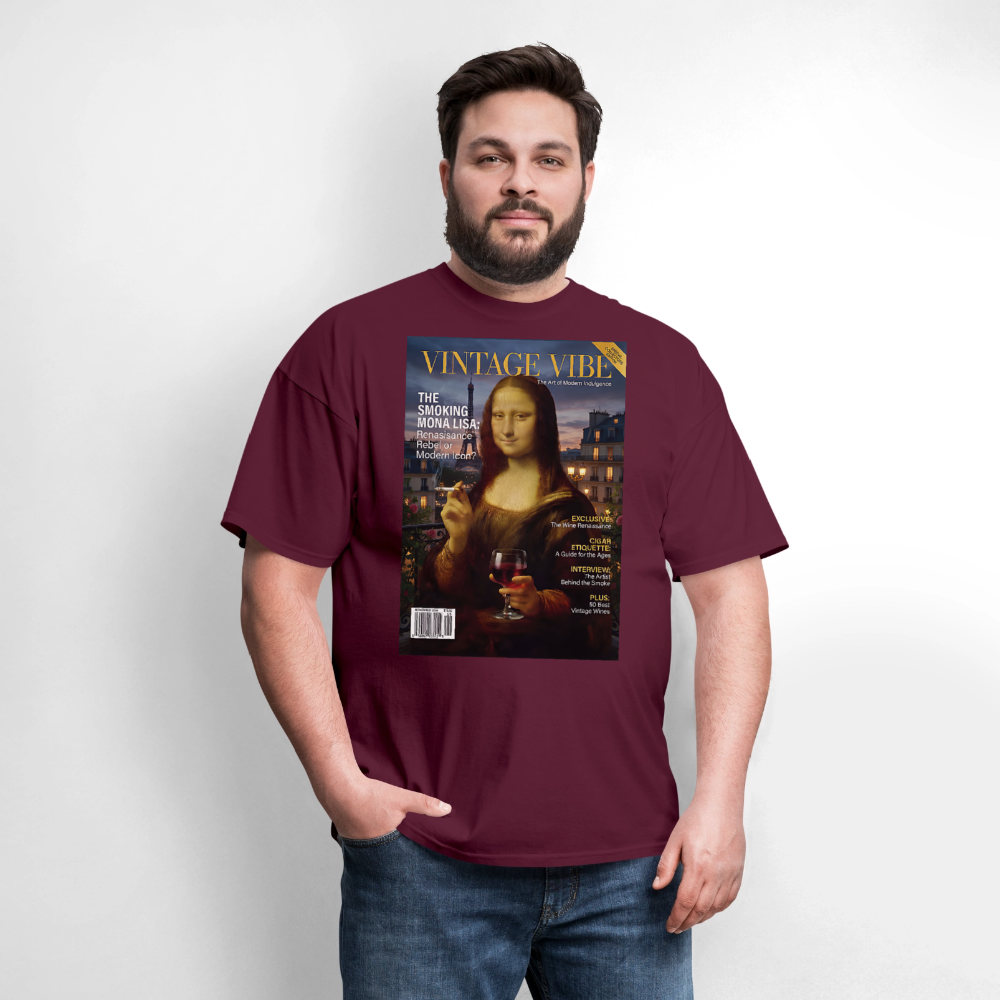 A Smoking Mona Lisa - burgundy
