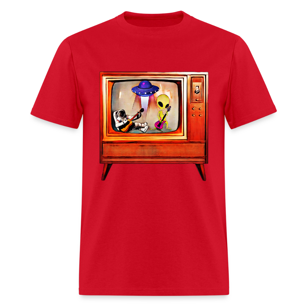 Rocking Astronaut and Alien - red