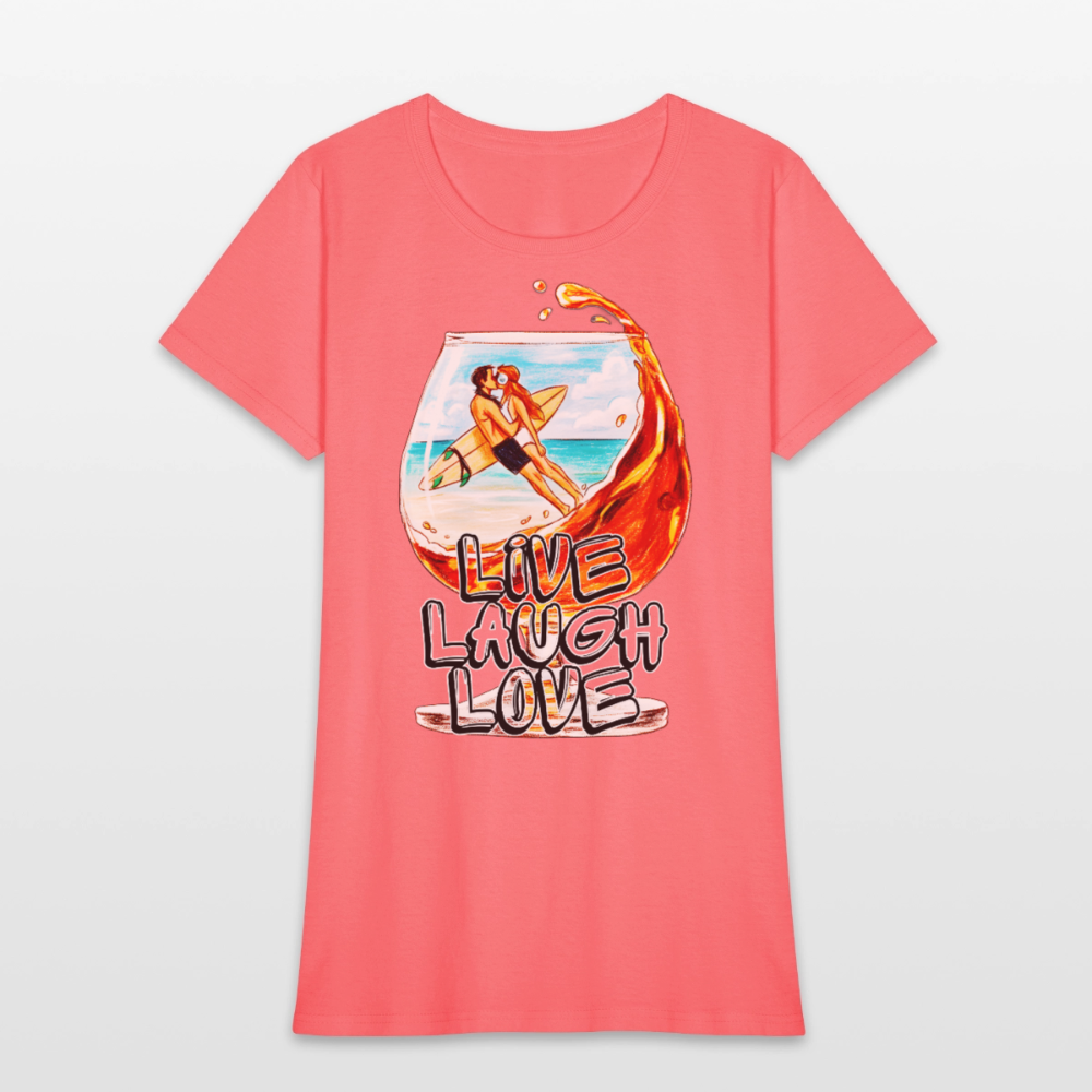 Live, Laugh, Love - coral