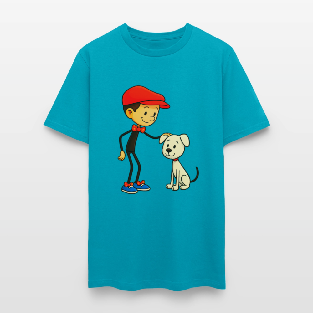 Dog And His Best Friend - turquoise