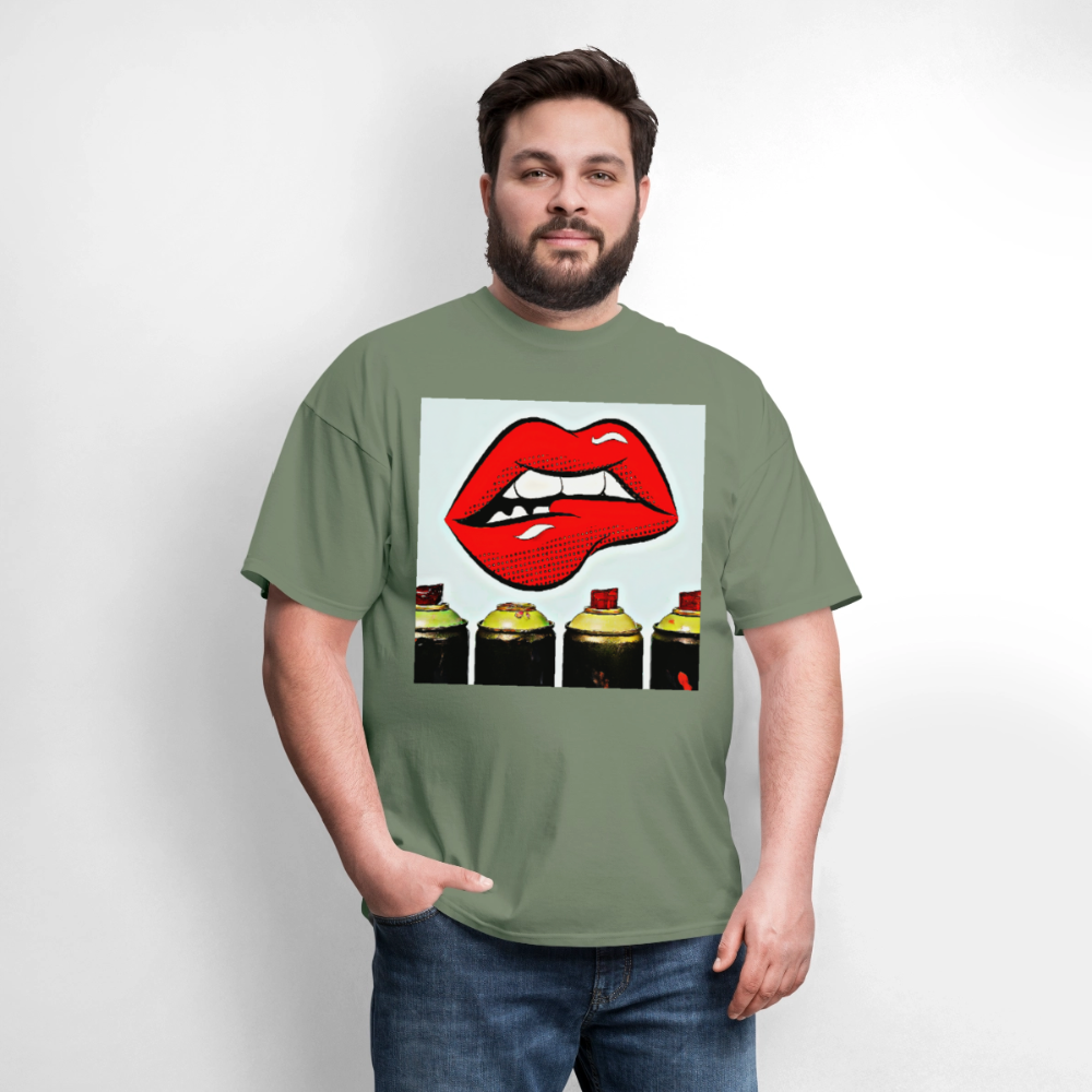 Lips - military green