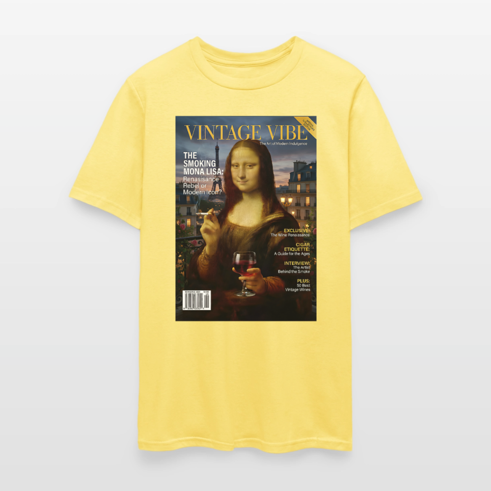 A Smoking Mona Lisa - cornsilk