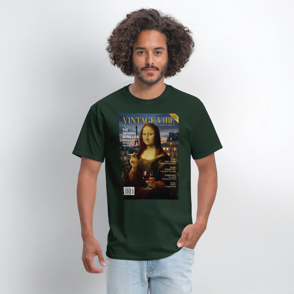 A Smoking Mona Lisa - forest green