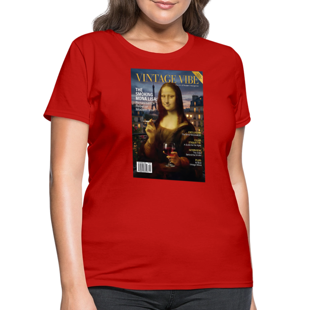 A Smoking Mona Lisa - red