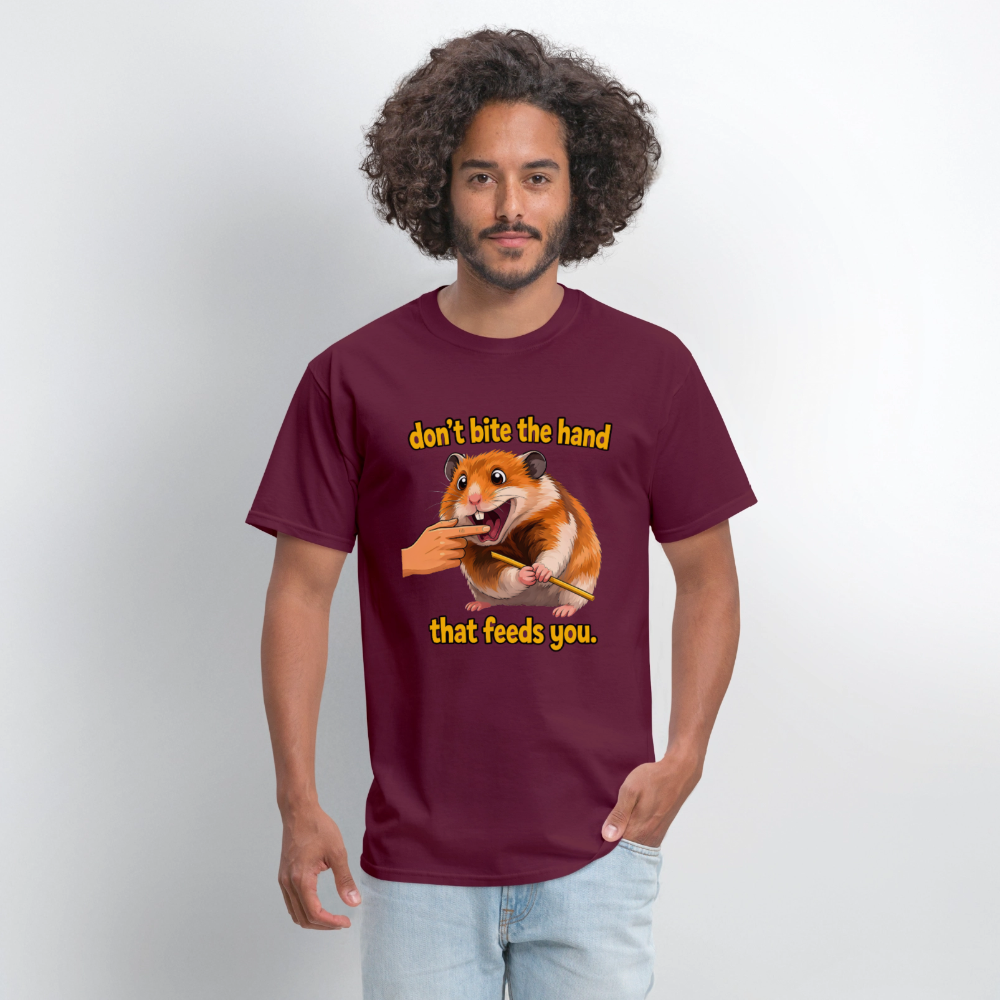 Don't Bite The Hand - burgundy