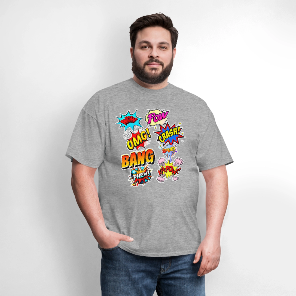 Comic Time - heather gray