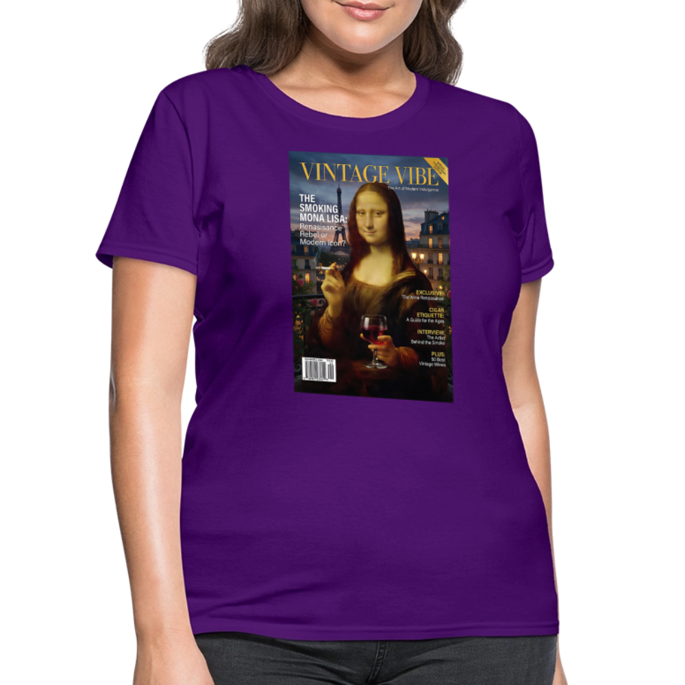 A Smoking Mona Lisa - purple