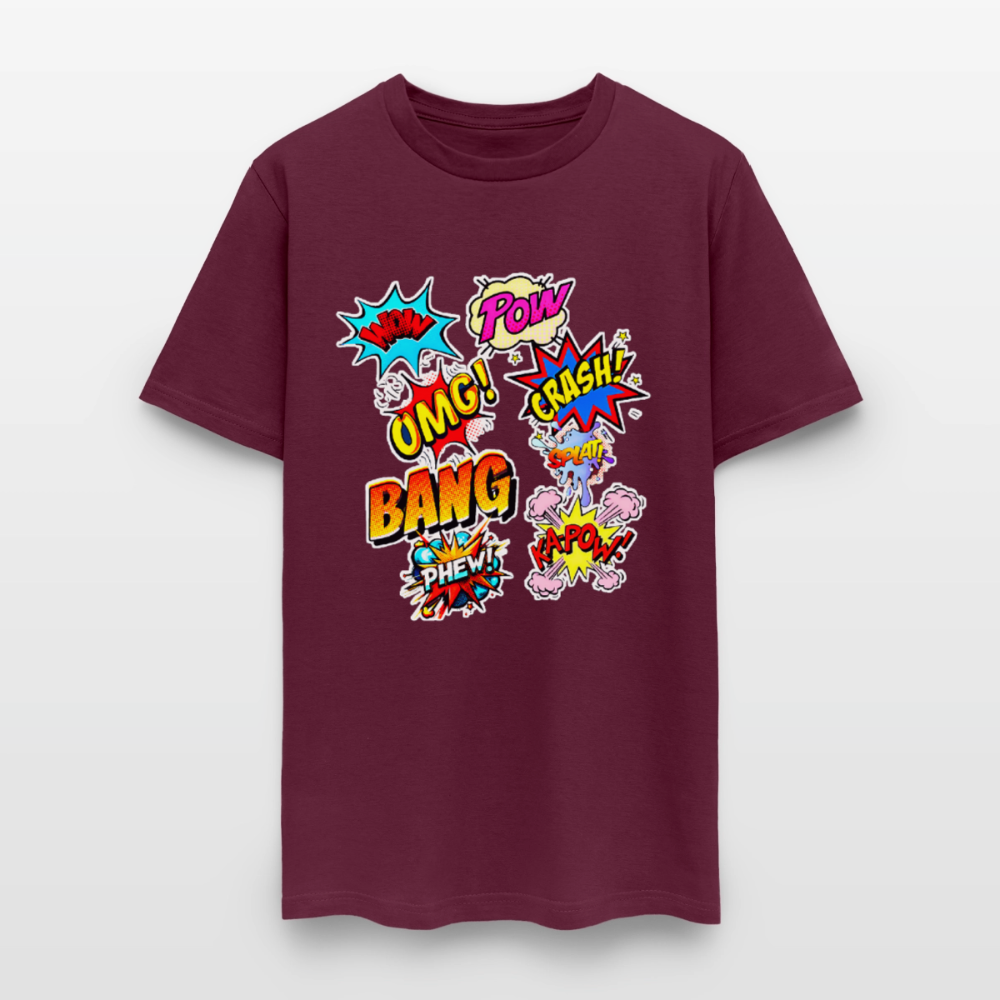 Comic Time - burgundy