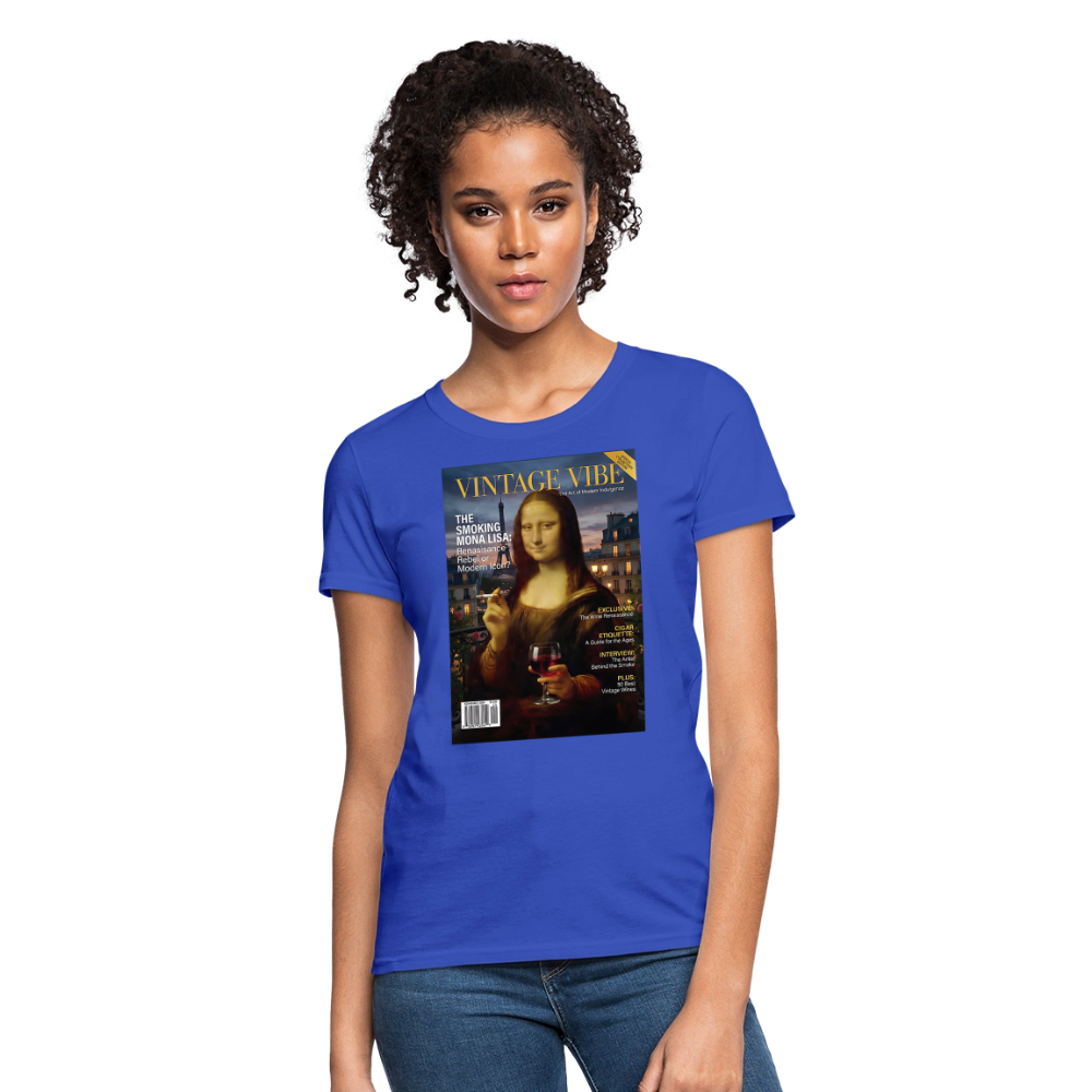 A Smoking Mona Lisa - royal blue