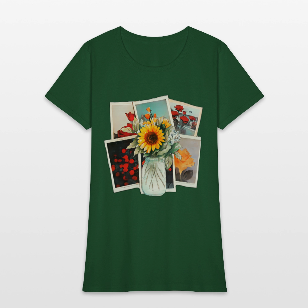 Flowers - forest green