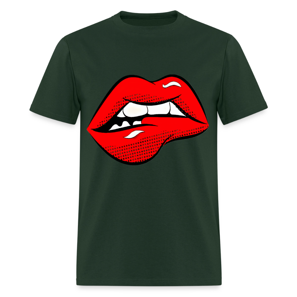 Lips - forest green
