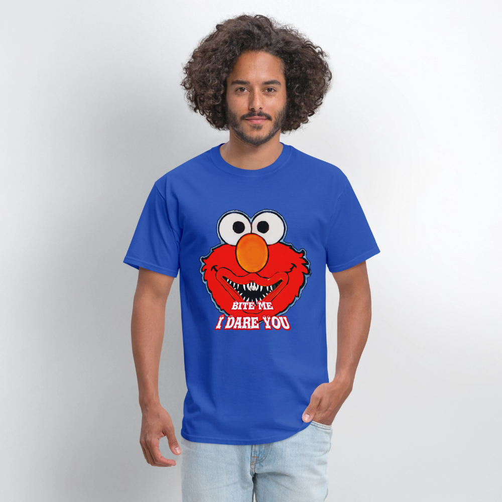 Bite Me Elmo - royal blue