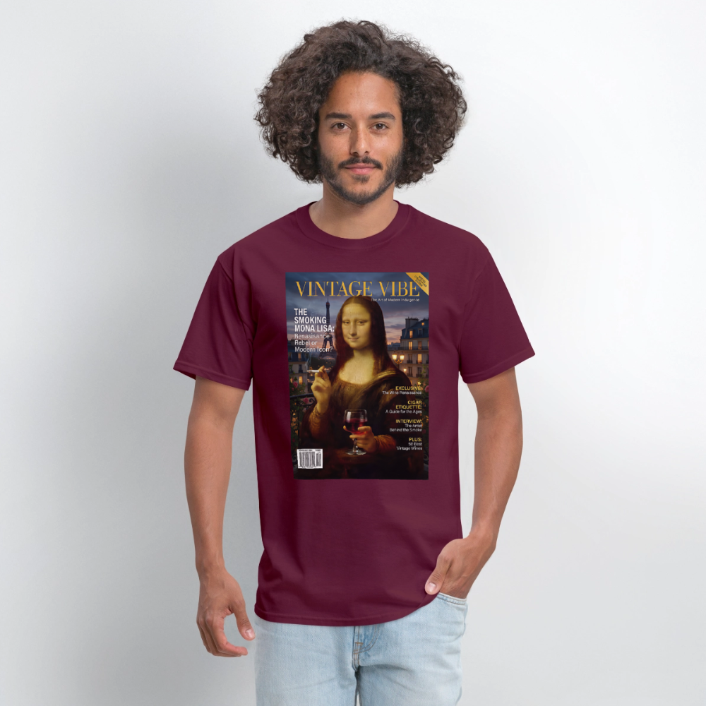 A Smoking Mona Lisa - burgundy