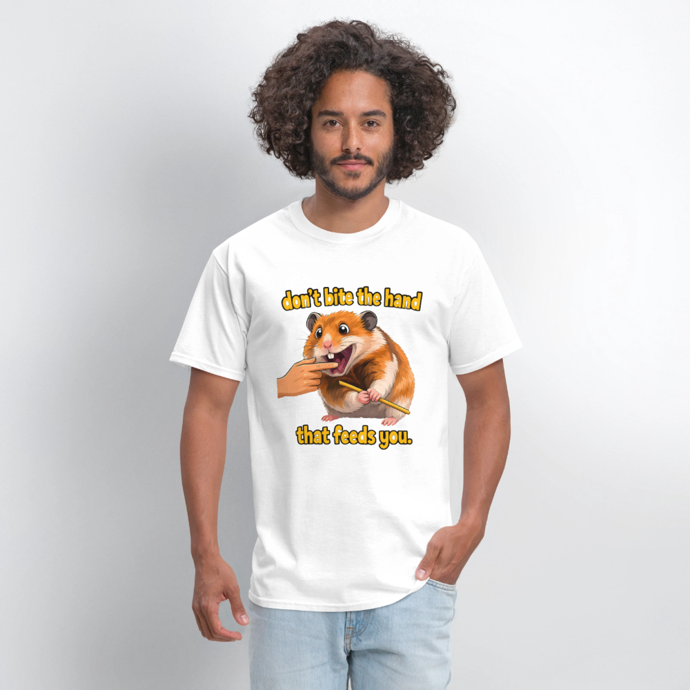 Don't Bite The Hand - white