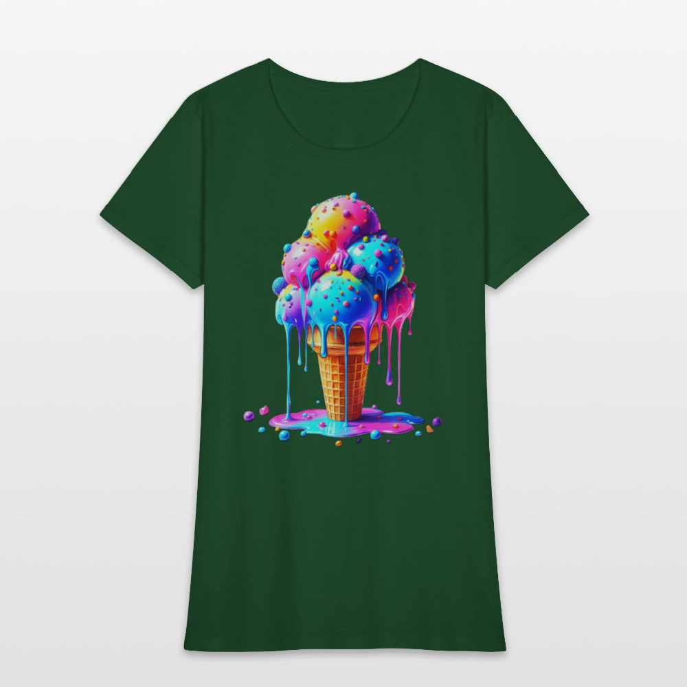 Melting Rainbow - forest green