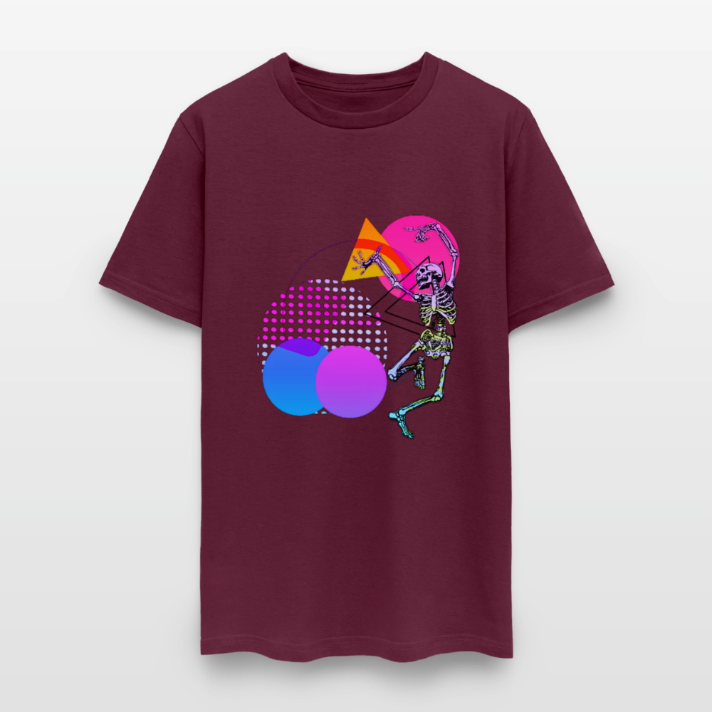 Dancing Skelton - burgundy