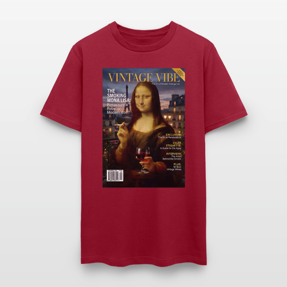 A Smoking Mona Lisa - dark red