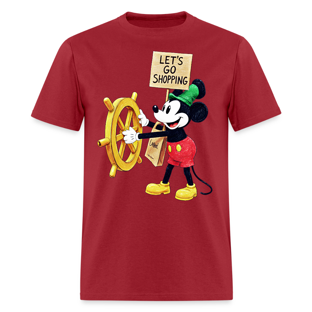 Let's Go Shopping - dark red