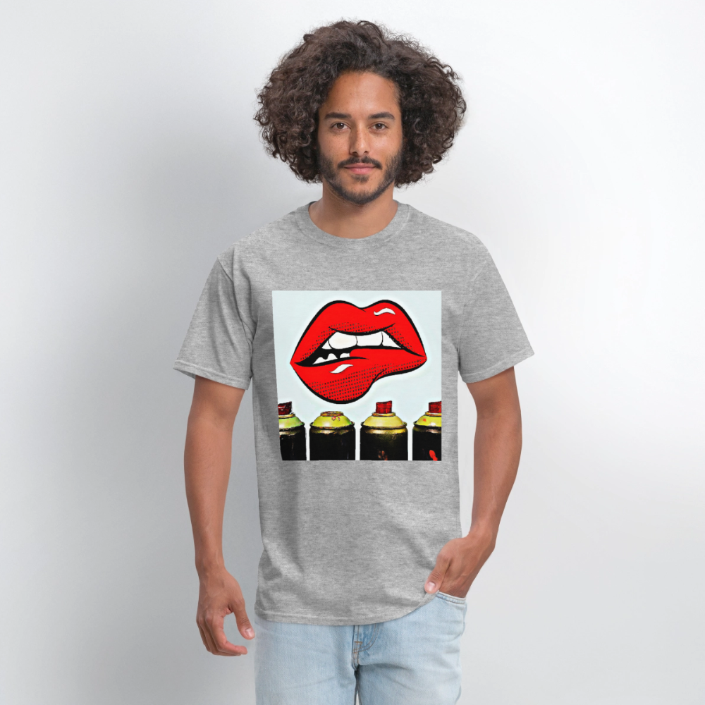 Lips - heather gray