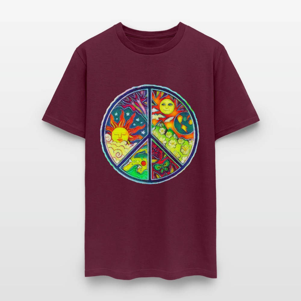 Peace - burgundy