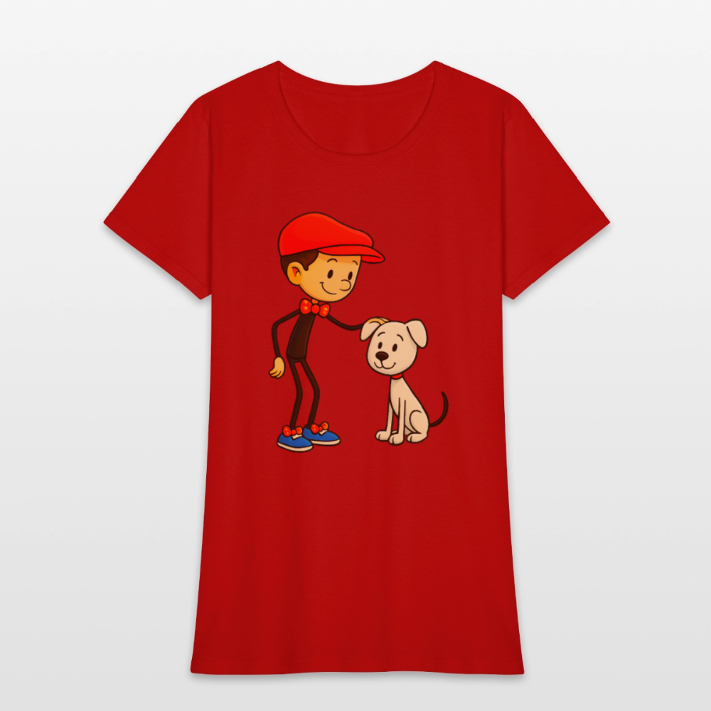 Dog And His Best Friend - red